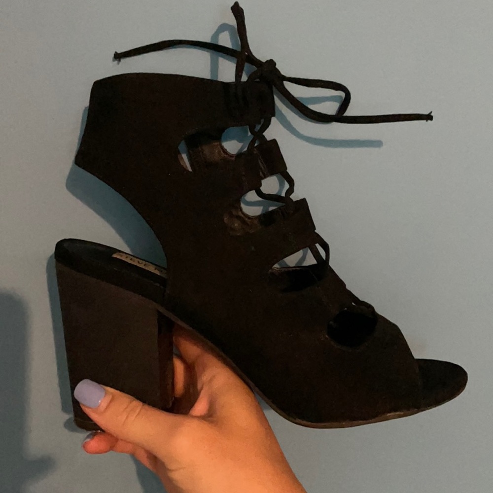 Black block heels Steve Madden